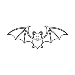 vector illustration of a halloween bat