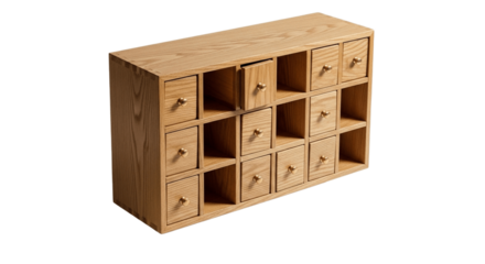 Wooden Advent Calendar Mockup on Transparent Background