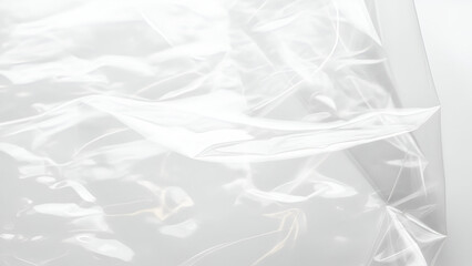 Obraz premium Translucent Wrinkled Plastic Sheet Texture film transparent