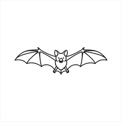 vector illustration of a halloween bat