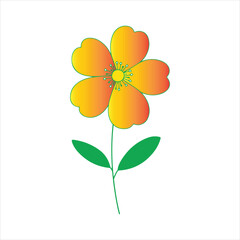 Cute Pink Flower Illustration – Simple Floral Vector Design