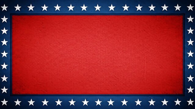 Patriotic red white and blue frame with stars perfect for banners and presentations or templates showcasing american pride and freedom celebrations and patriotic events - Powered by Adobe