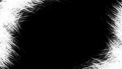 Obraz premium White Brush Stroke Frame on Black Background border