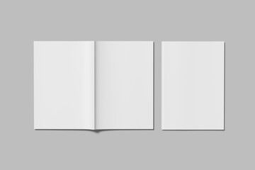 A4 Magazine Blank Mockup With Shadow