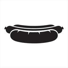 sausages on a fork vector illustration