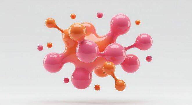 Abstract Molecular Structure Representing Scientific Research and Innovation Background Design