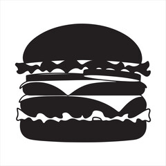 vector illustration of a hamburger
