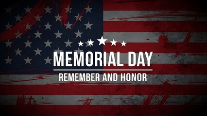 Remembering and Honoring the Fallen on Memorial Day with American Flag Patriotic Background