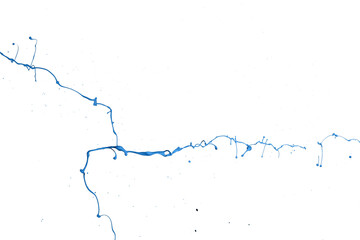 Blue paint splash isolated on white background.
