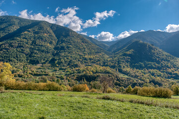 Fototapeta premium Torla-Ordesa is a Spanish town and municipality in Sobrarbe, province of Huesca, Aragon.