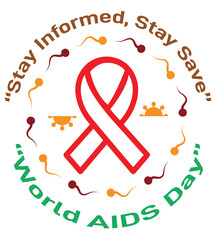 World AIDS Day Social Awareness Design Vector art Ready Easy Editable