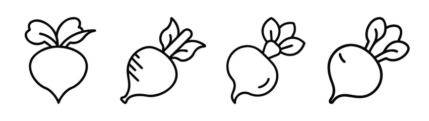 Radish vegetable drawing vector, radish illustration, radish outline, radish clip art, fresh radish art