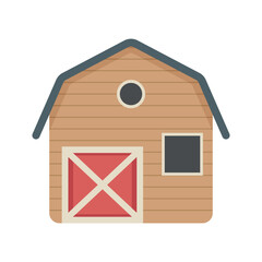 wooden house isolated on white background