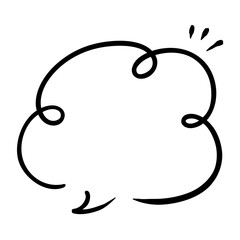 ペンの手書き吹き出し_黒