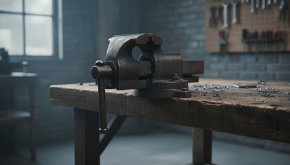 Retro Workshop Photography, Vintage Mechanical Craft Atmosphere