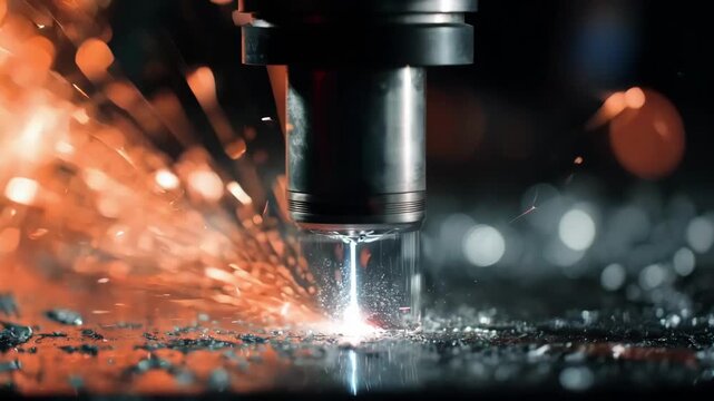 Medium shot focusing on hybrid plasma electrolytic oxidation method combining high voltage and frequency for superior protective coating results.