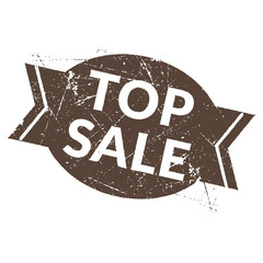 Grunge style top sale stamp for commercial use in marketing and advertising