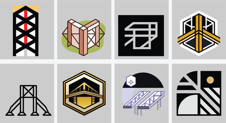 Premium Industrial Steel Logo Set