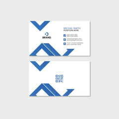 Premium Custom Business Card Design for Professionals – Modern, Minimal, Elegant, Corporate Branding, Print Ready Editable  blue Template