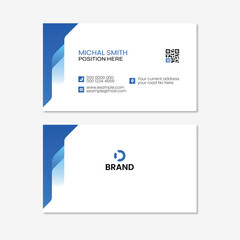 Premium Custom Business Card Design for Professionals – Modern, Minimal, Elegant, Corporate Branding, Print Ready Editable  blue Template