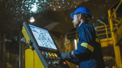 Technician responds to visual and audible alerts on control panel showcasing proactive measures for operator safety during continuous rolling processes.