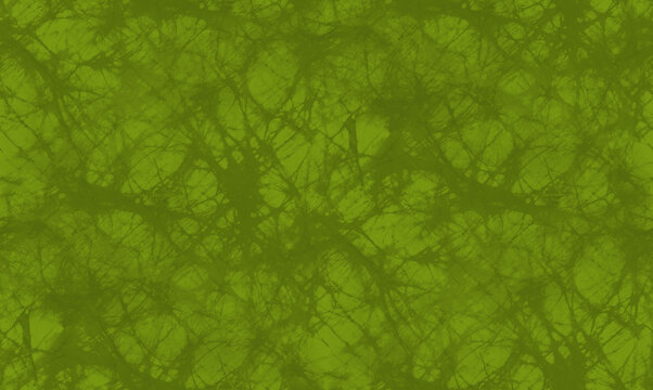 Repeating pattern with a mottled, organic appearance in shades of green. It resembles a tie-dye or batik design.