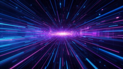 Step into a vibrant, modern digital realm with streaming neon lights, perfect for technology, innovation, and futuristic designs, create your own digital portal now