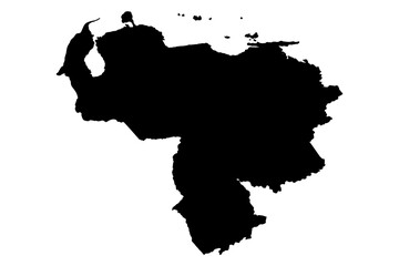 Venezuela Silhouette Map illustration