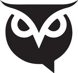 Minimalist Owl Logo Vector | Modern Black & White Owl Icon Design
