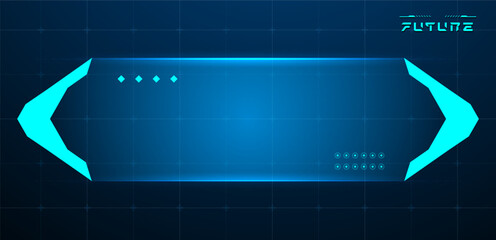 Blue Technology box or futuristic callout title 
