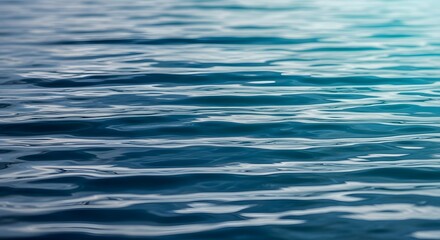 Blue water surface with ripples abstract nature background calm sea texture
