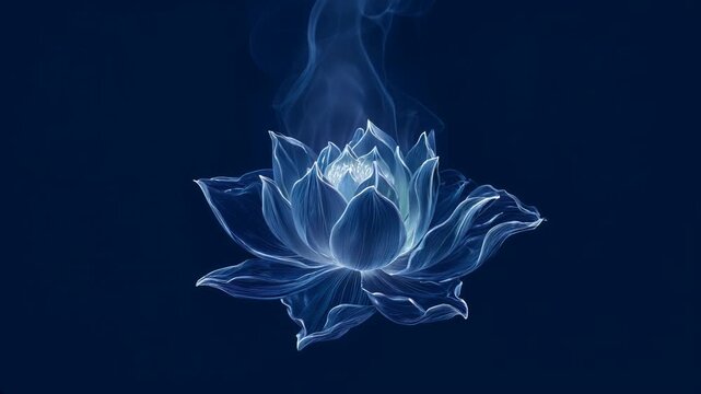ajna sixth chakra indigo blue third eye chakra illustration emitting foggy energy and light	