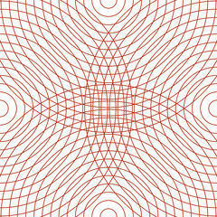 The image is a pattern of lines and shapes in orange and white. The pattern is intricate and complex