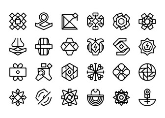 Unique Fat Line Art Icons Vector Pack