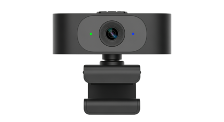 Modern Black Webcam on White