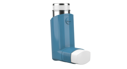 Blue Asthma Inhaler for Respiratory Relief
