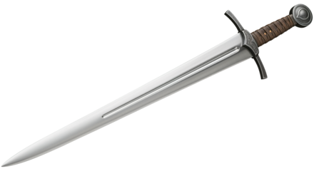 Detailed Medieval Knight Sword Render