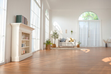 Bright and Airy Living Room With Cozy Furniture and Natural Light in a Modern Home