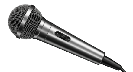 Realistic Dynamic Microphone on Transparent Background