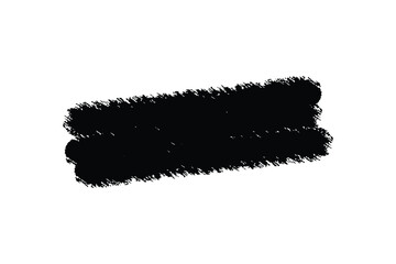 A black brushstroke on a white background creating a simple abstract visual element for design use