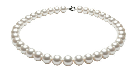 Obraz premium Elegant White Pearl Necklace Isolated