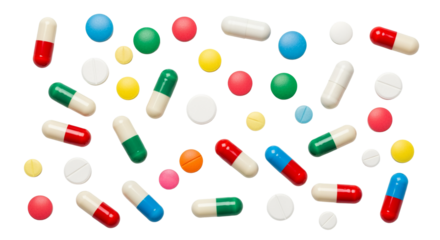 Colorful Assorted Pills and Capsules
