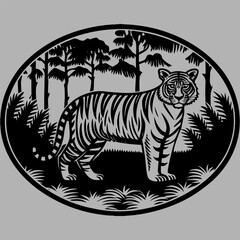 Tiger in the nature habitat tiger male walking head on composition wildlife scene with danger animal hot summer in rajasthan india dry trees with beautiful indian tiger panthera tigris