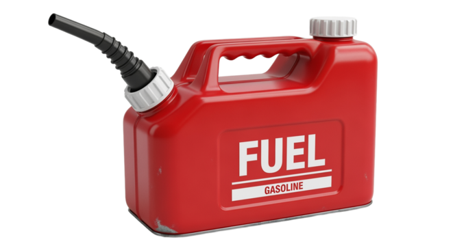 Red Gasoline Fuel Can with Spout