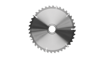 Circular Saw Blade on Transparent Background