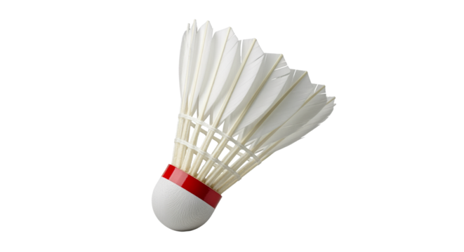 Classic Badminton Shuttlecock Isolated on White
