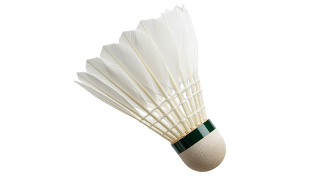 Badminton Shuttlecock on Transparent Background