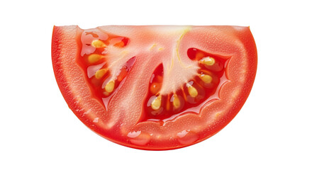 Fresh Ripe Tomato Slice Isolated