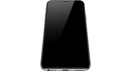 Modern Smartphone Blank Screen on White