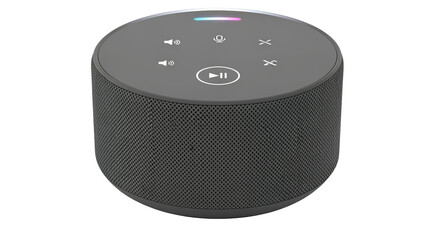 Smart Speaker Voice Assistant Isolated White